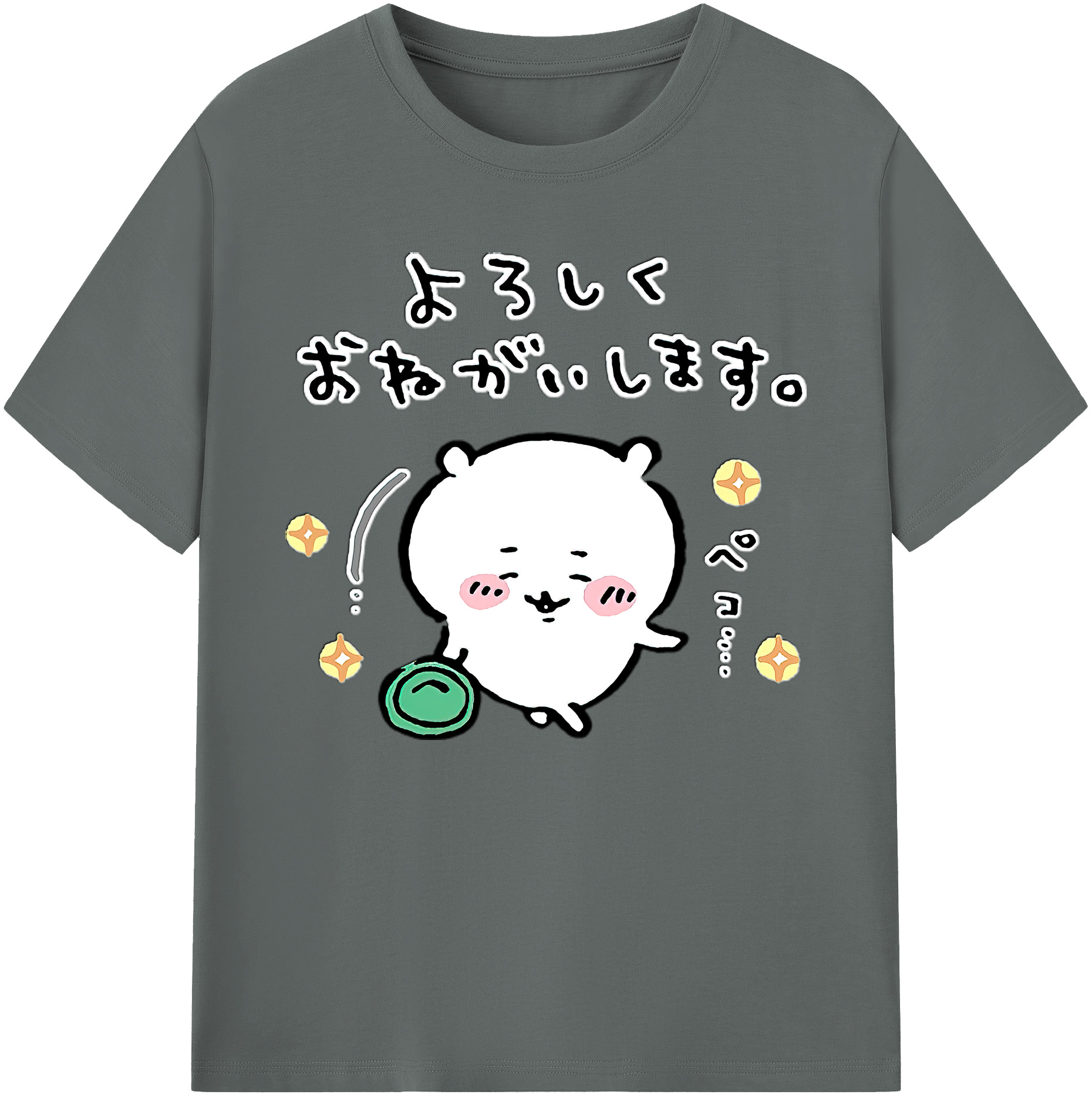 （画像用） ちいかわ ちいかわ Chii-kawa chiikawa 綿100％ メンズ半袖Tシャツ｜肌触りやわらか＆通気性